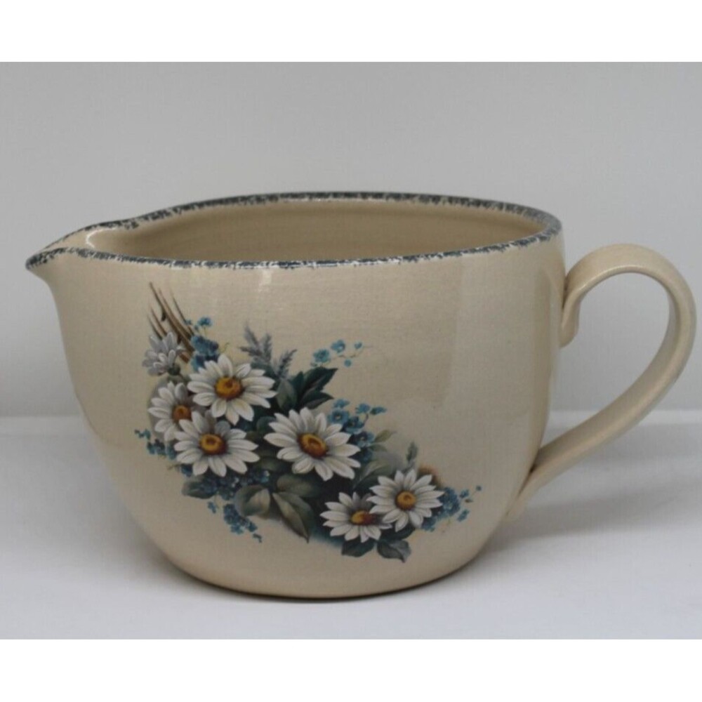Casey Pottery Marshall Texas  Stoneware Daisy Bowl 1995 Design USA